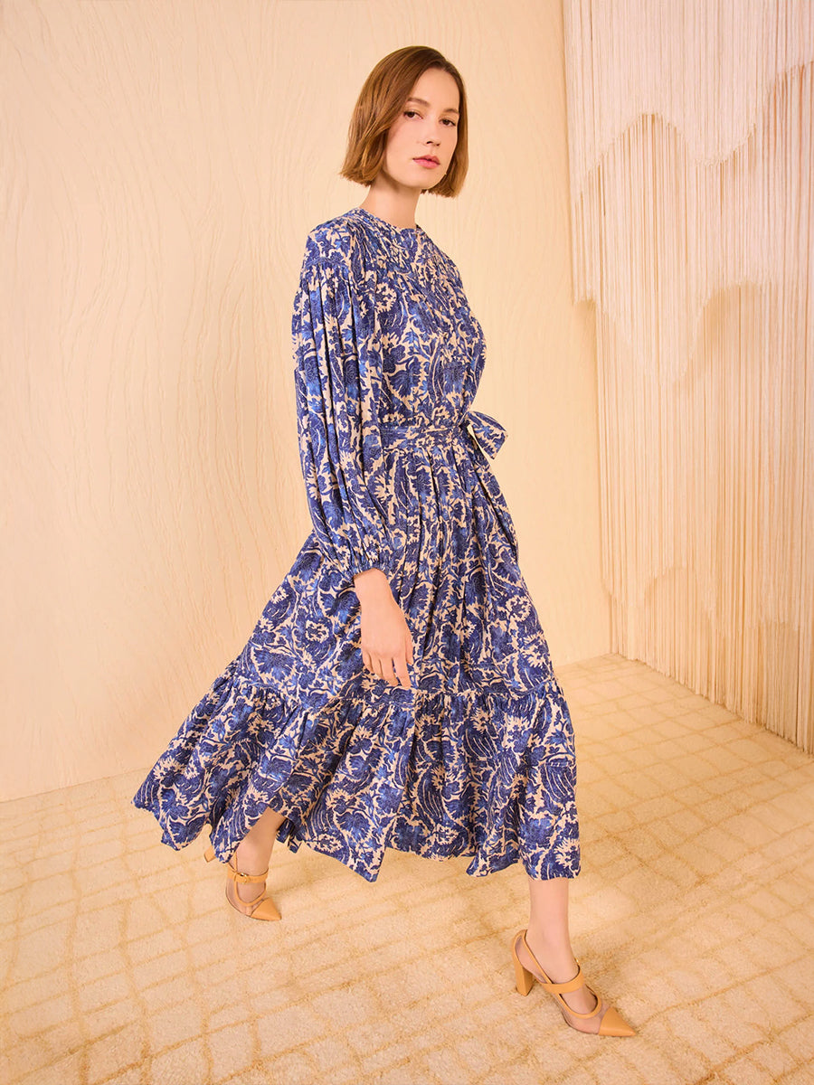 Ulla Johnson Seraphina Long Sleeve Dress in Ocean