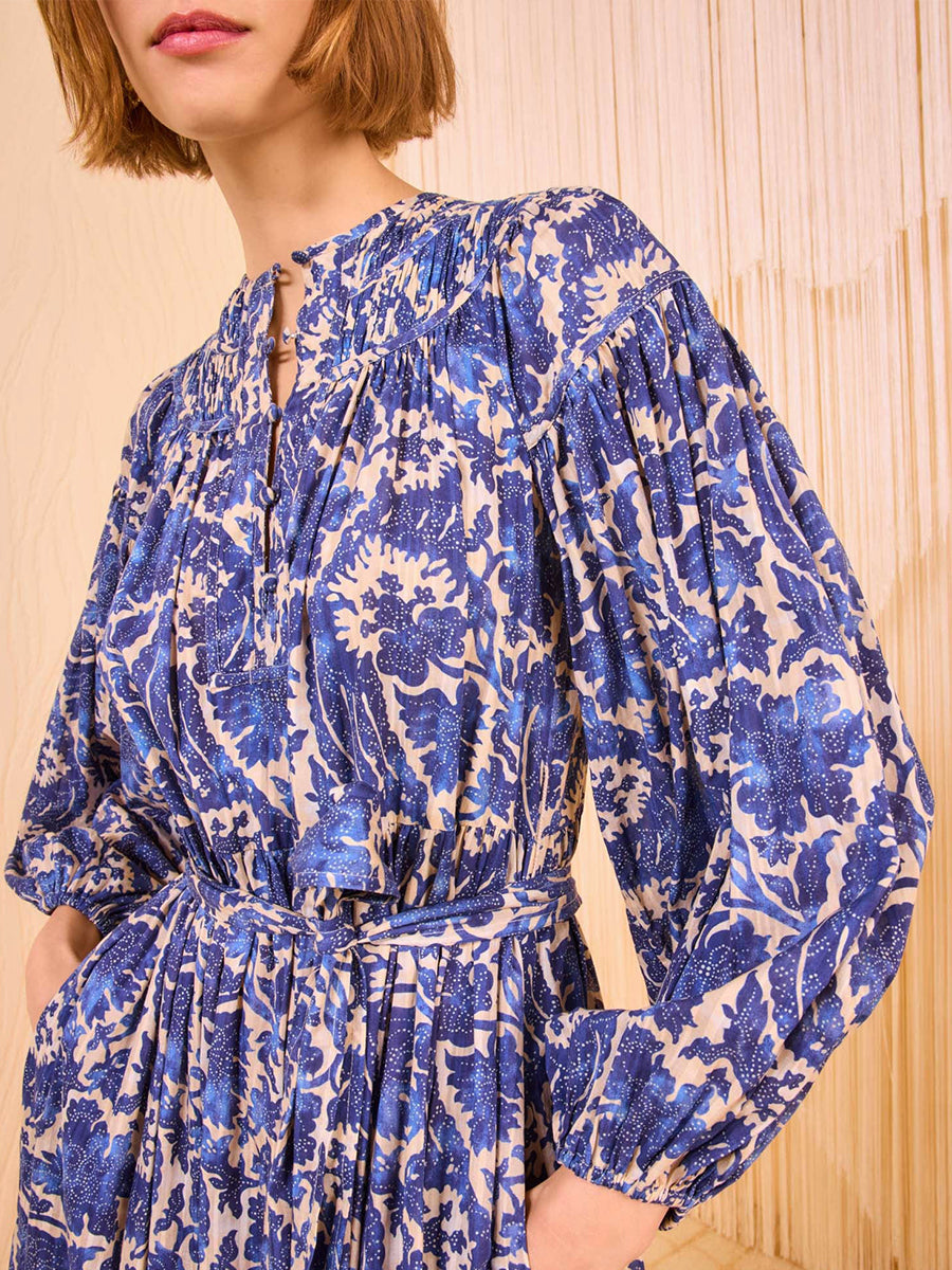 Ulla Johnson Seraphina Long Sleeve Dress in Ocean