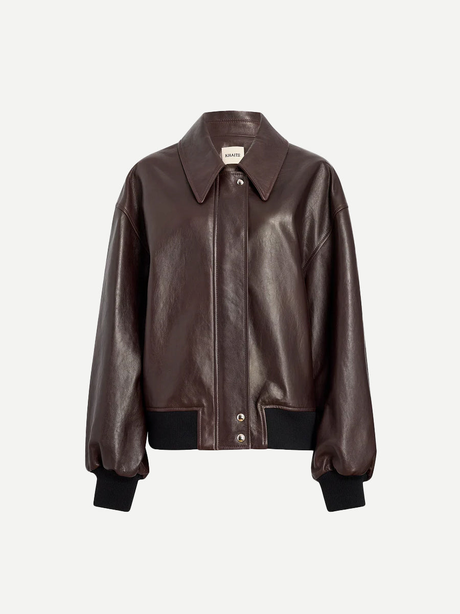 Khaite Shelman Jacket in Dark Brown