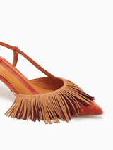 Ulla Johnson Shira Fringe Sling Back in Sierra