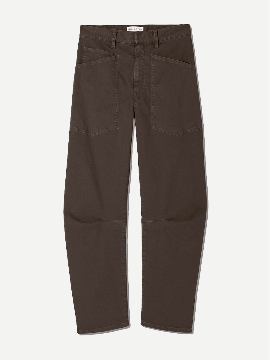 Nili Lotan Shon Pant in Chocolate Brown