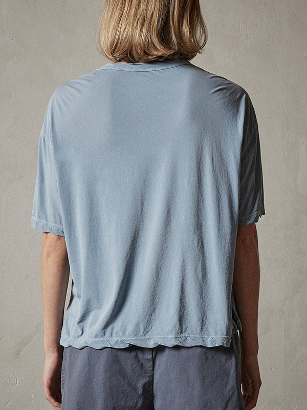 James Perse Short Sleeve Gauge Fresca Tee in Bluestone Pigment