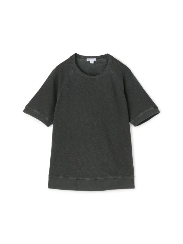 James Perse | Short Sleeve Raglan Pullover in Carbon Pigment