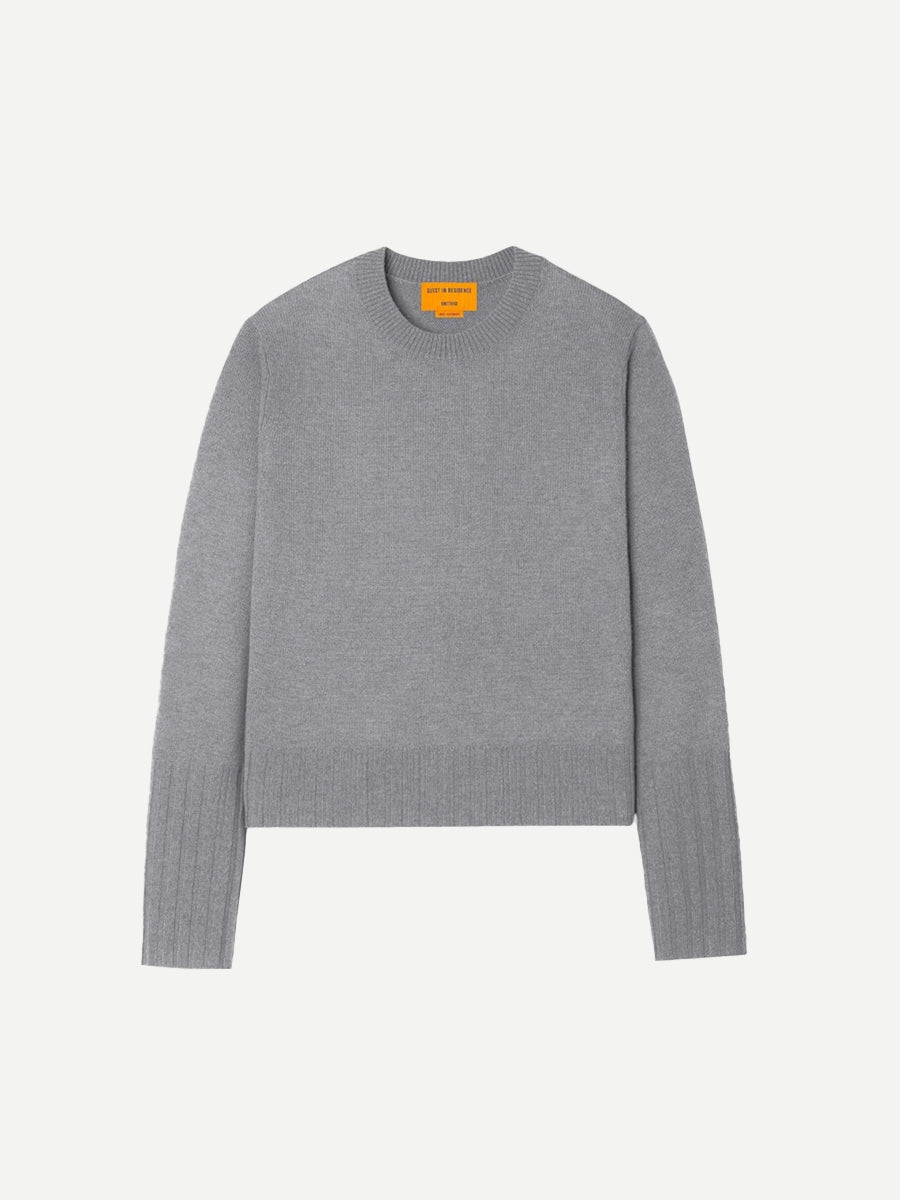 Guest in Residence Shrunken Crew in Heather Grey