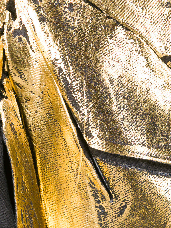 Dries Van Noten Sinam Metallic Skirt in Gold