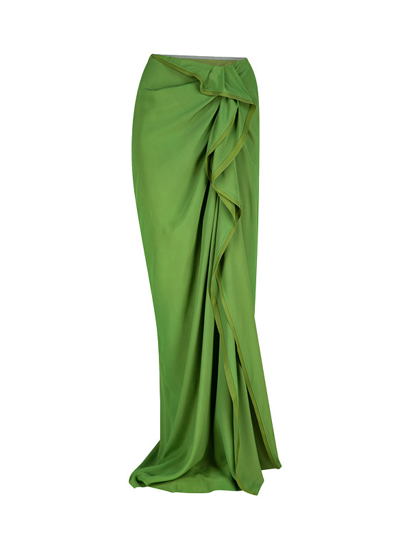 Dries Van Noten | Sinas Long Tape Skirt in Green