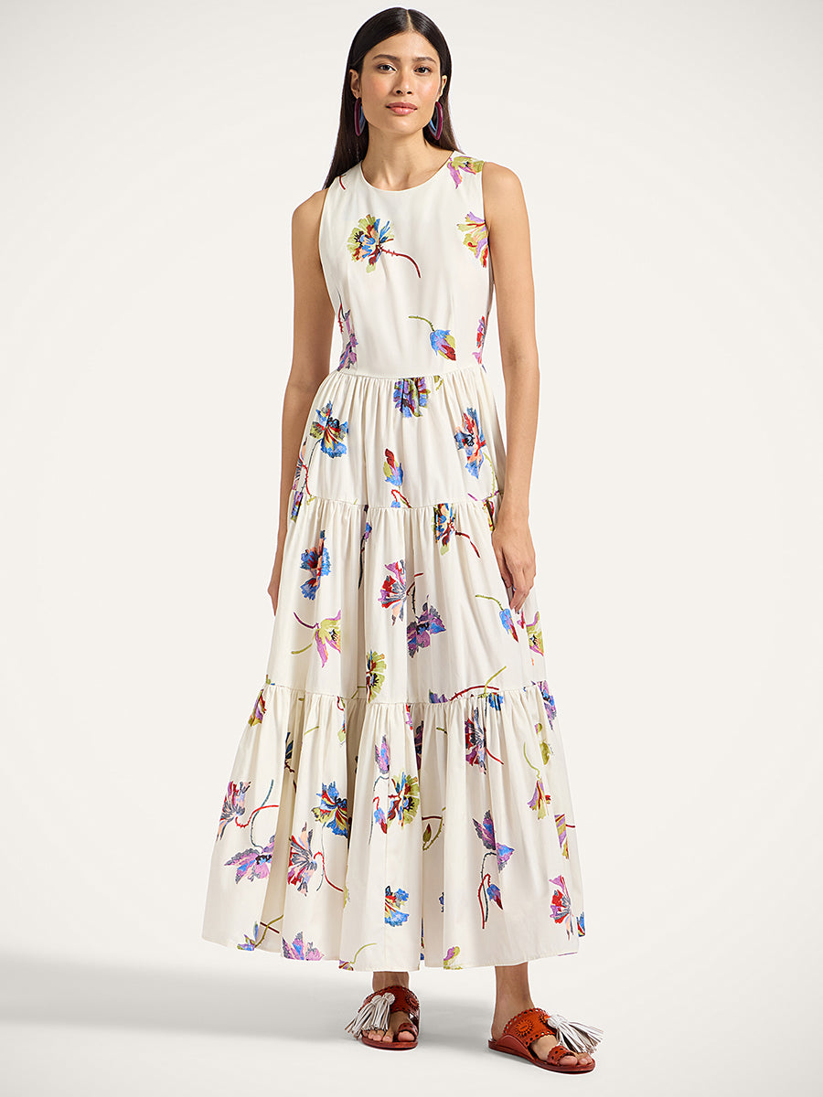 La DoubleJ Sleeveless Big Dress in Infiorata White | Shop at Adam Heath, Western Australia