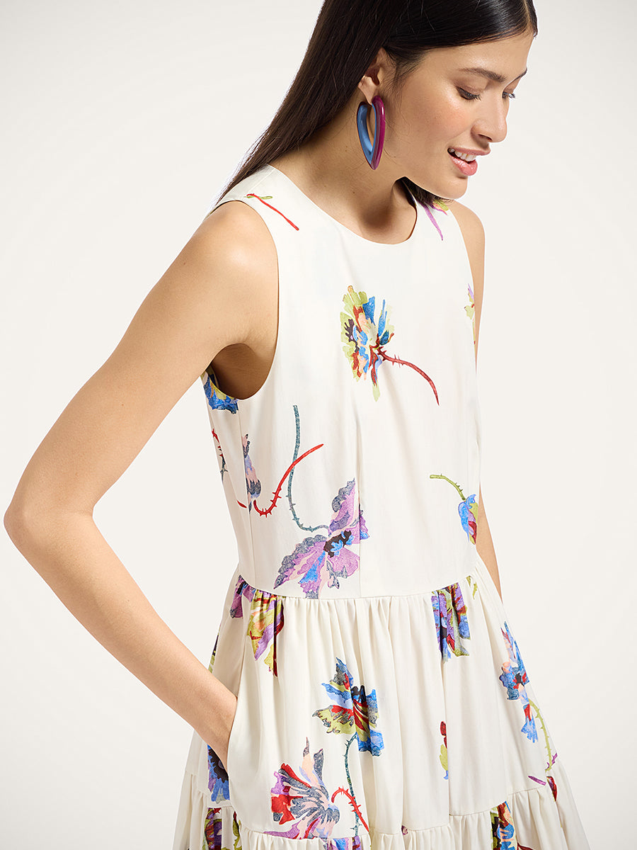 La DoubleJ Sleeveless Big Dress in Infiorata White | Shop at Adam Heath, Western Australia