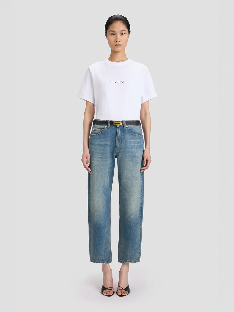 Victoria Beckham Slogan Tee Chic No in White