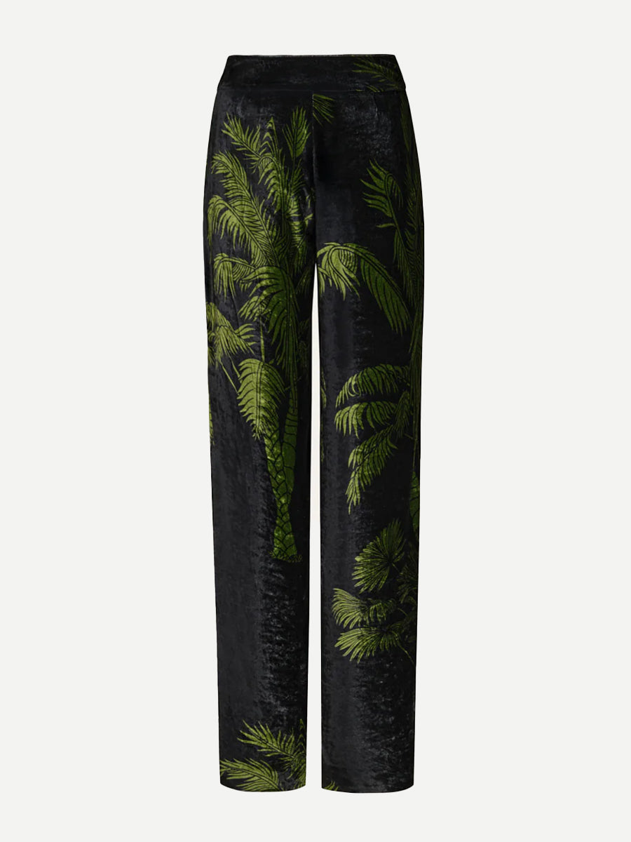 Johanna Ortiz Slouchiness Pant in Black/Green