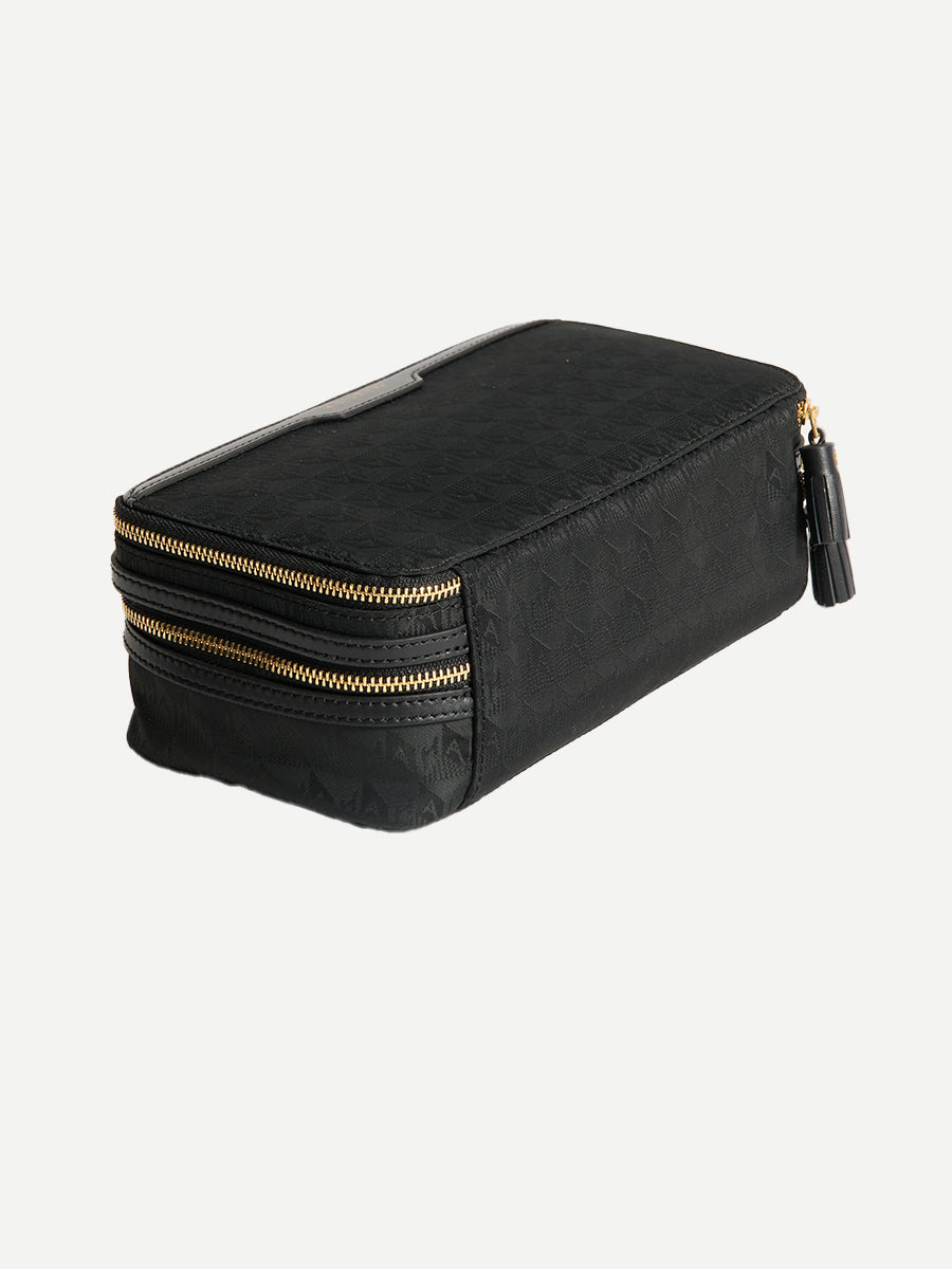 Small Makeup Bag in AH Logo Black