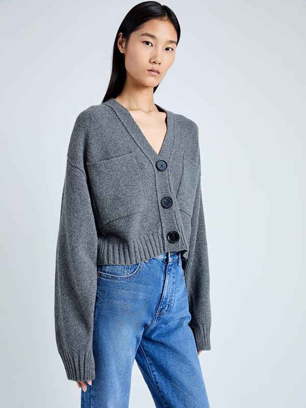 Proenza Schouler | Sofia Cardigan in Grey Melange