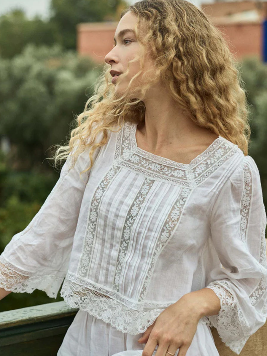 Doen Solstice Top in Salt