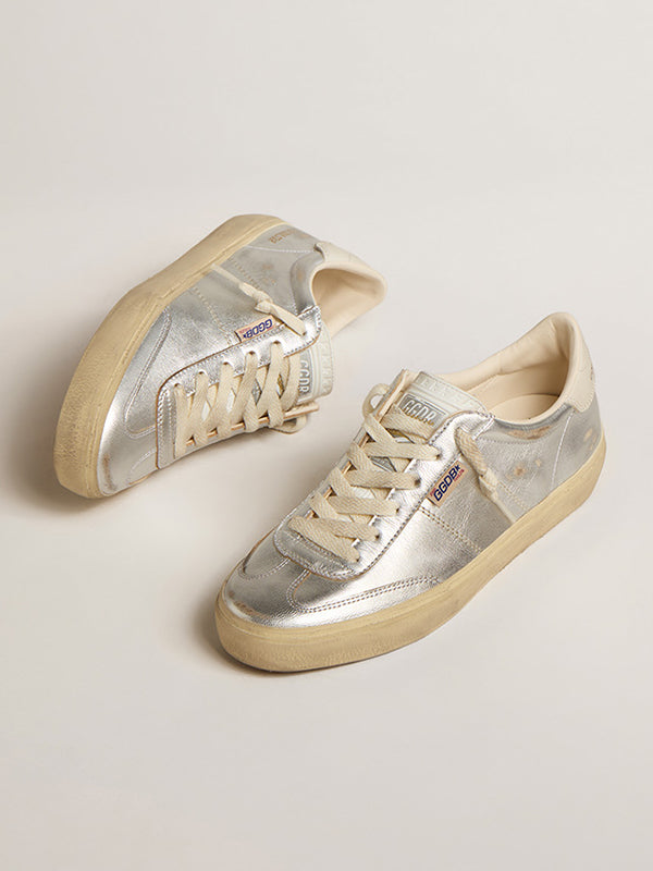 Golden Goose | Soul-Star Laminated Sneaker in Silver