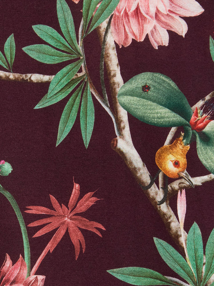 Sporty Swing Dress in Zooflora Bordeaux