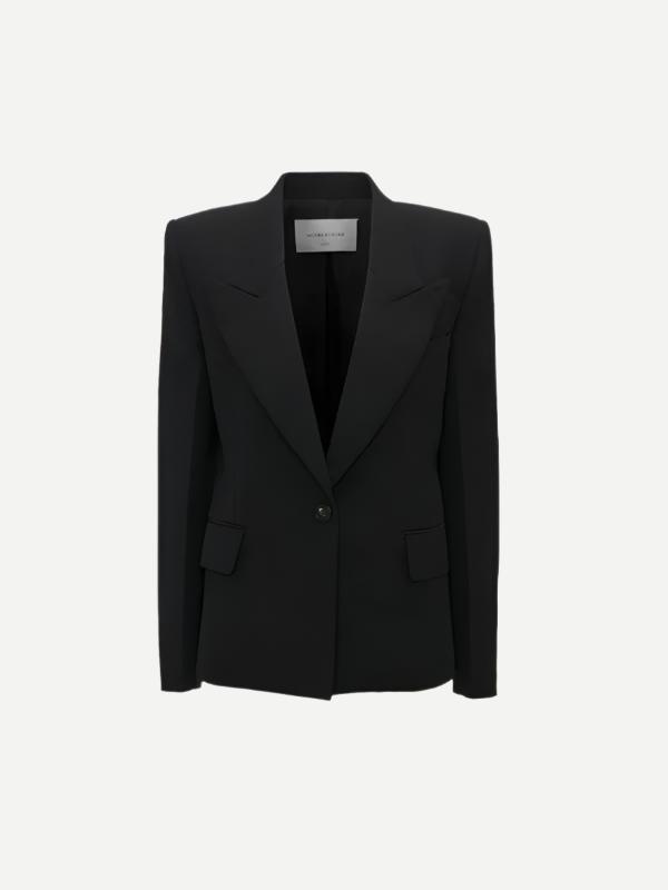 Victoria Beckham Square Shoulder Jacket in Black