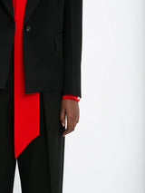 Victoria Beckham Square Shoulder Jacket in Black