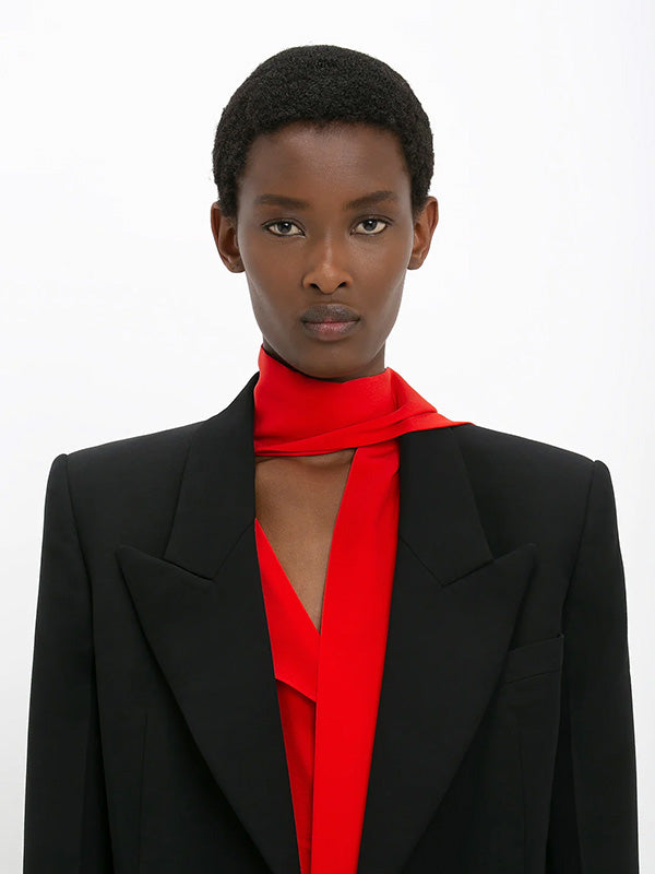 Victoria Beckham Square Shoulder Jacket in Black