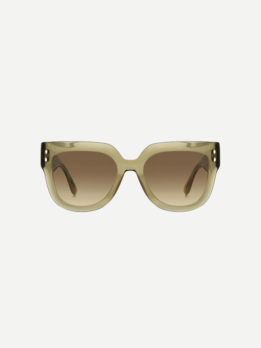 Isabel Marant Square Sunglasses in Khaki Ochra