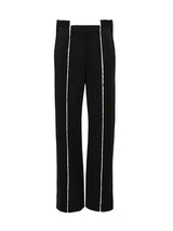 Victoria Beckham Straight Leg Deconstructed Trouser in Black