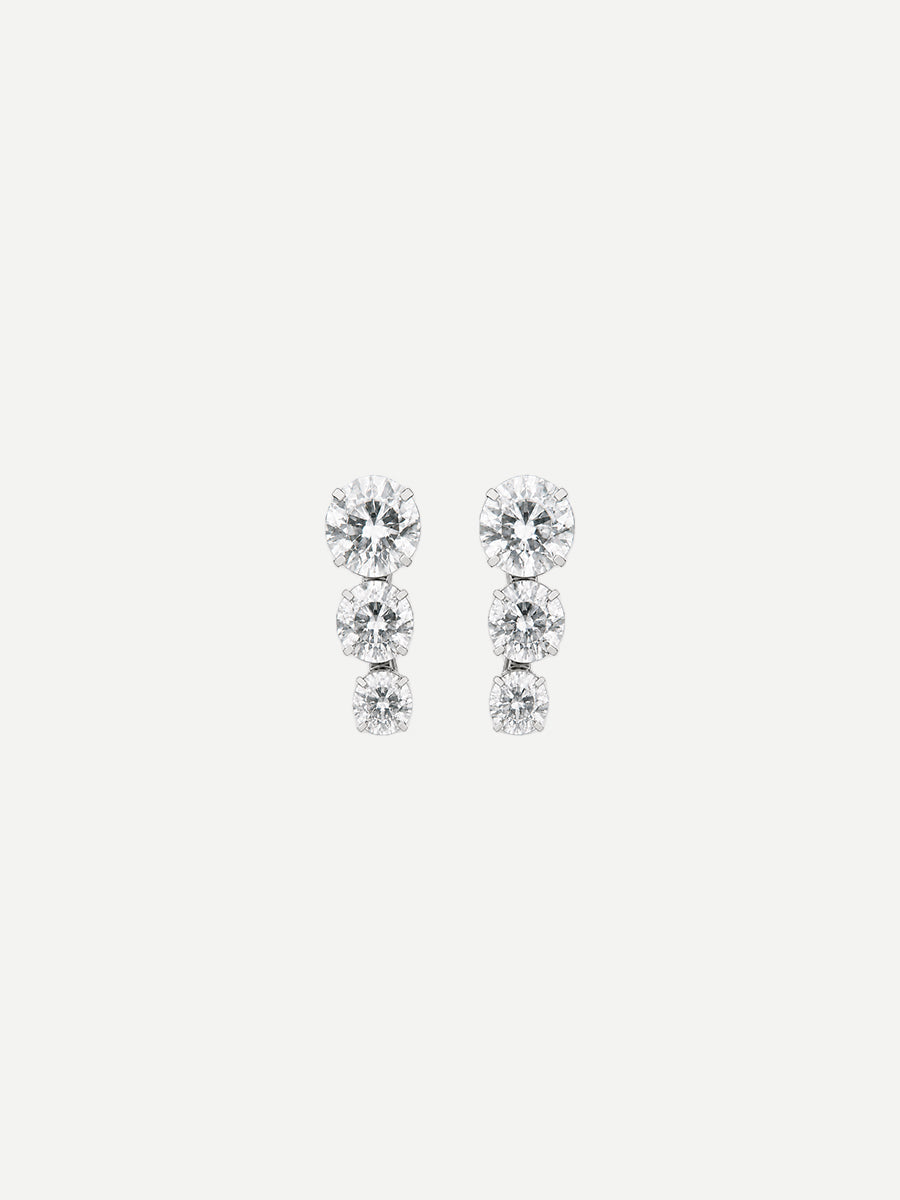 Stud Earrings in Transparent/Silver