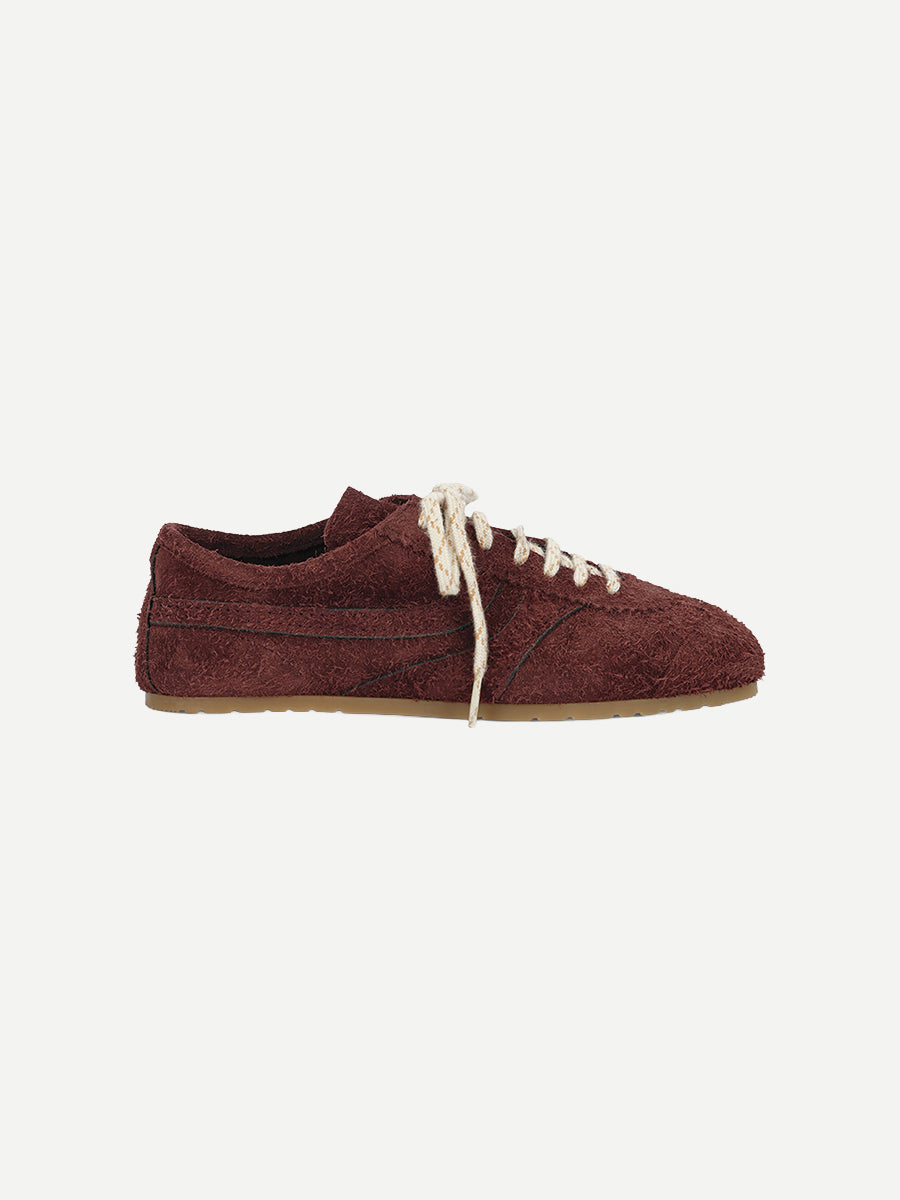Suede Sneakers in Choco