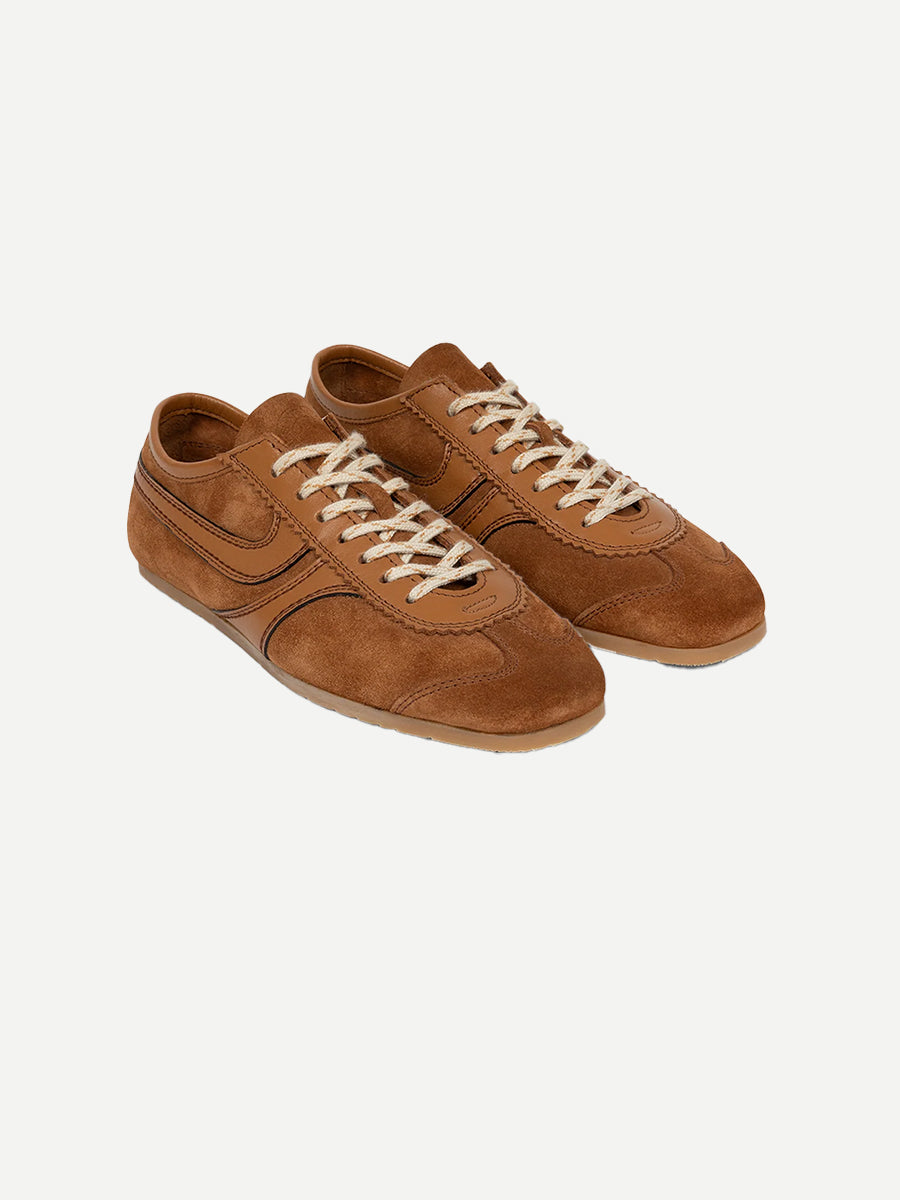 Dries Van Noten Suede Leather Sneakers in Tan