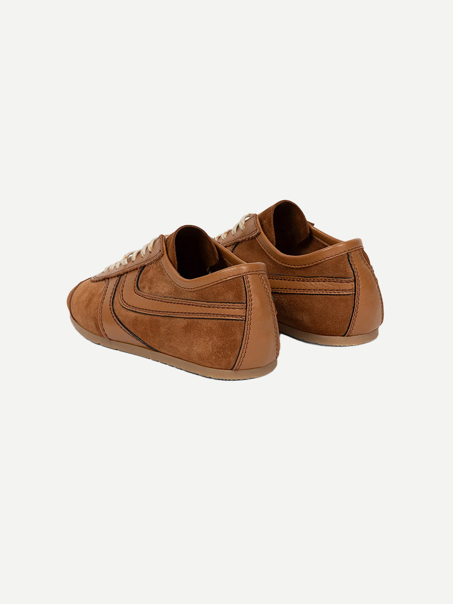 Dries Van Noten Suede Leather Sneakers in Tan