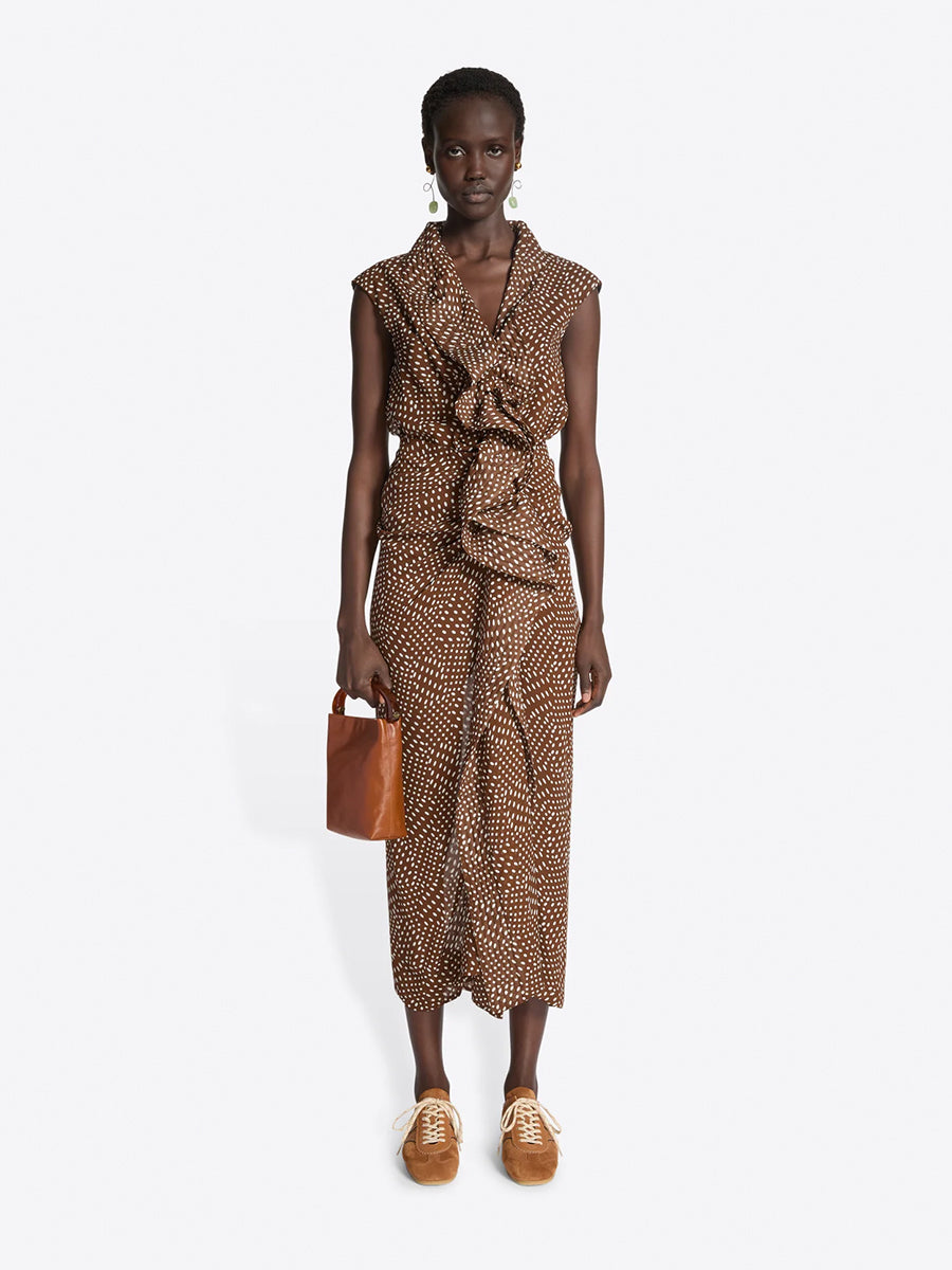 Dries Van Noten Suede Leather Sneakers in Tan