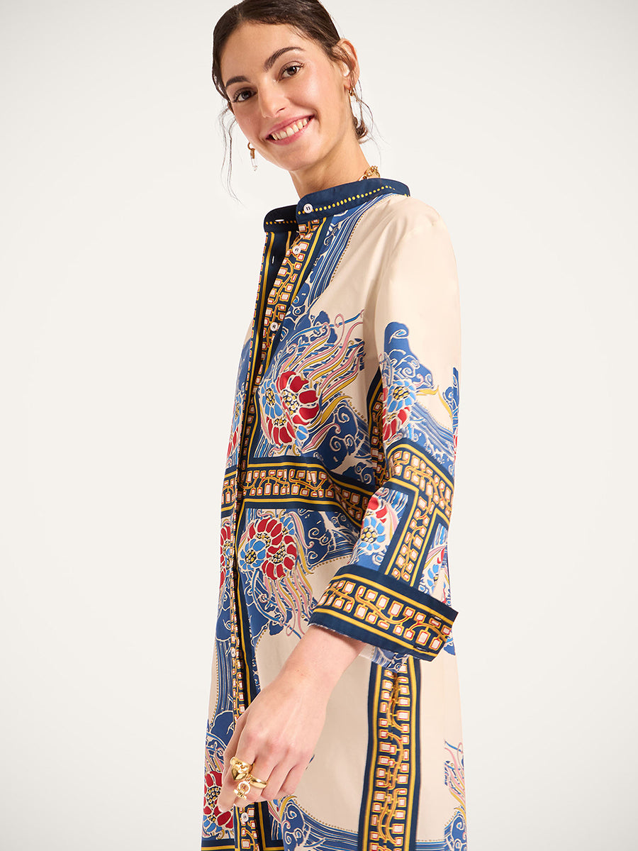 Sundowner Tunic in Lemuria Placee Blue