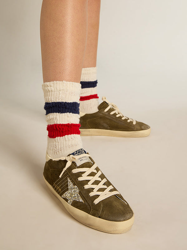 Golden Goose | Super-Star Sneakers in Olive Night