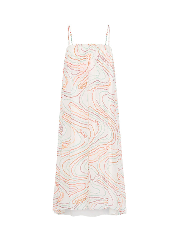 Antipodean | Surge Gathered Bust Line Dress In Zest