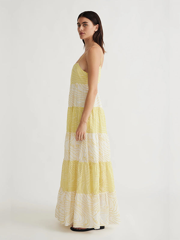 Antipodean | Surge Tiered Maxi in Zest
