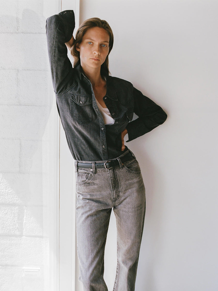 Travis Shirt in Faded Black Wash