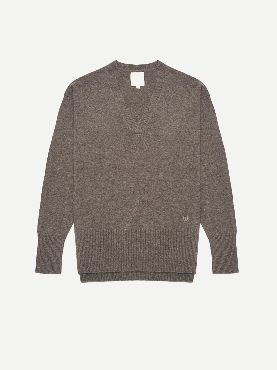 The V Neck in Mushroom