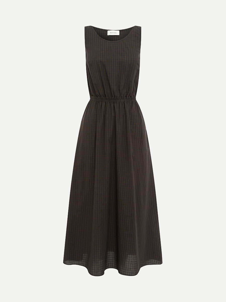 Tank Midi Dress in Nantucket Check