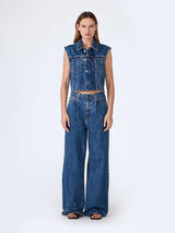 SLVRLAKE Taylor Wide Pleat Jean in Sweet Memory