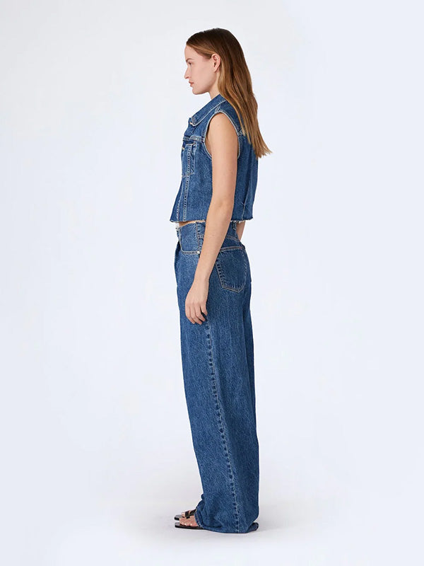 SLVRLAKE Taylor Wide Pleat Jean in Sweet Memory