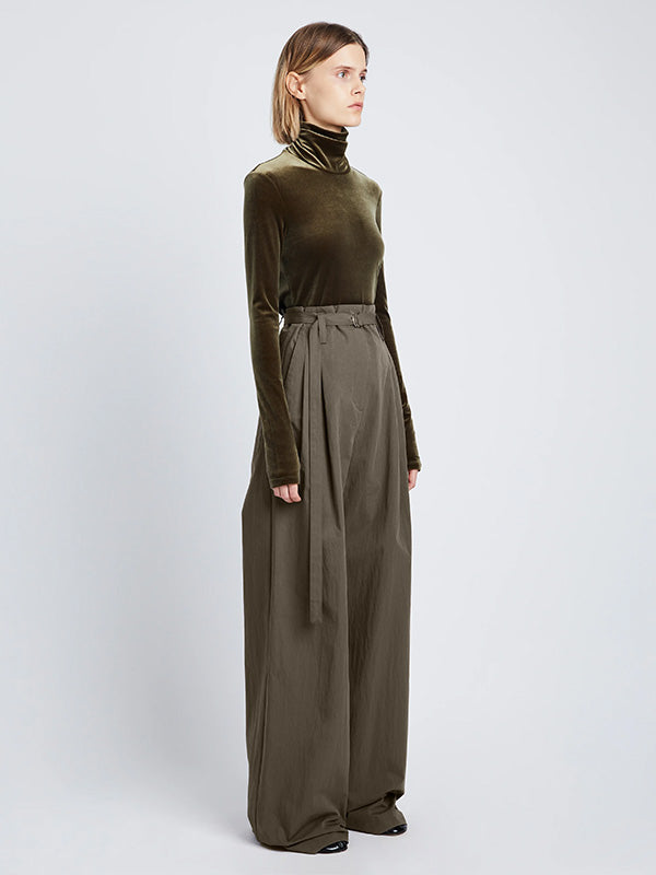 PROENZA SCHOULER WHITE LABEL | Technical Suiting Wide Leg Trouser In Wood