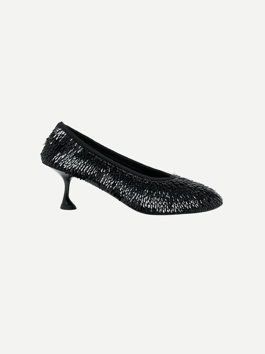Proenza Schouler Tee Sequin Pumps in Black