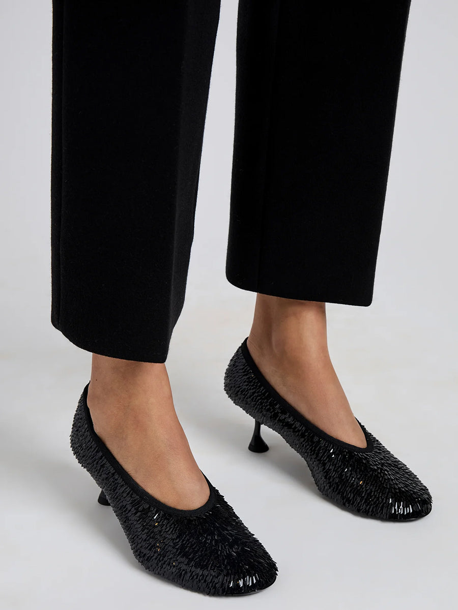 Proenza Schouler Tee Sequin Pumps in Black