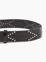 Isabel Marant Telly Belt in Black/Silver