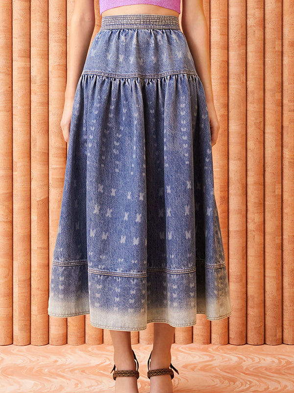 Ulla Johnson | The Astrid Skirt in Etched Arashi Wash