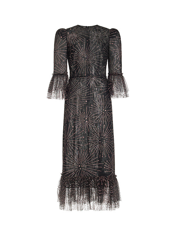 The Vampire's Wife Black Rain Falconetti Dress in Black