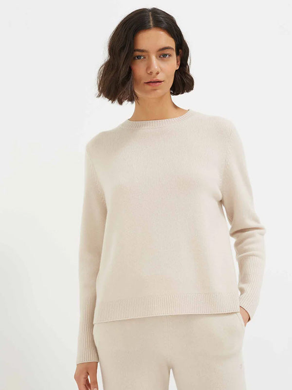 The Boxy Jumper in Bone