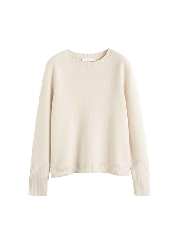 The Boxy Jumper in Bone