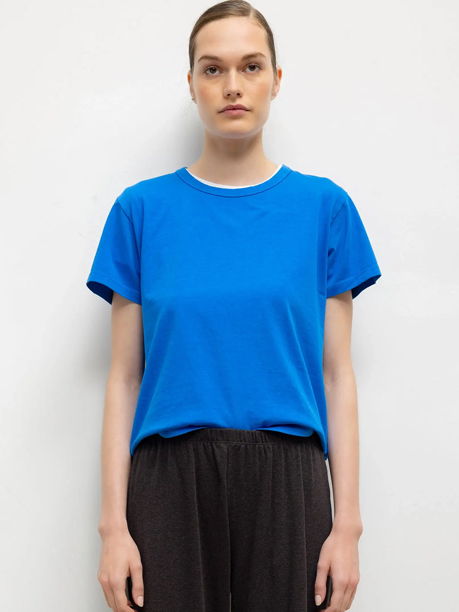 The Margo Tee in Leset Blue