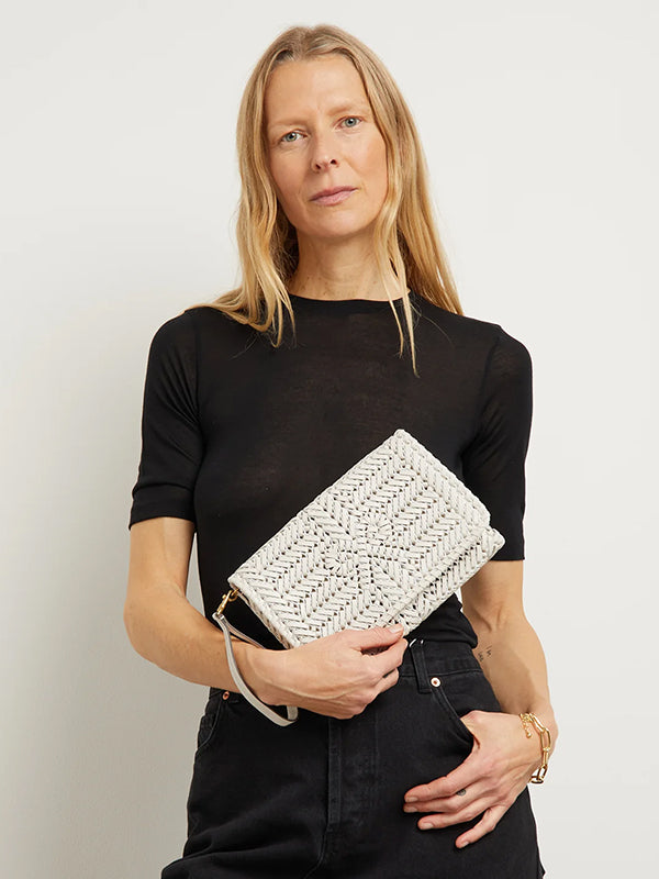 Anya Hindmarch The Neeson Cross Body in Chalk Shiny Capra