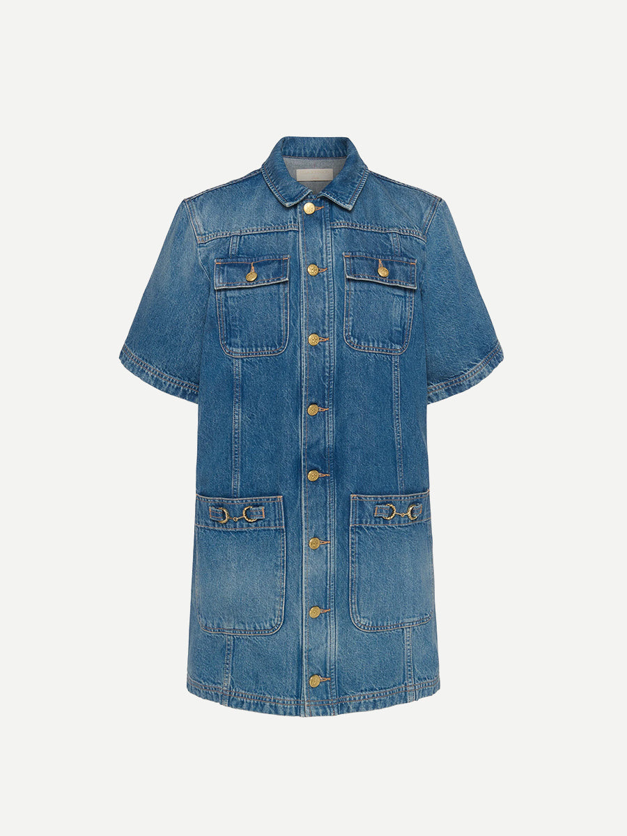 Ulla Johnson The Painters Denim Dress in Danube