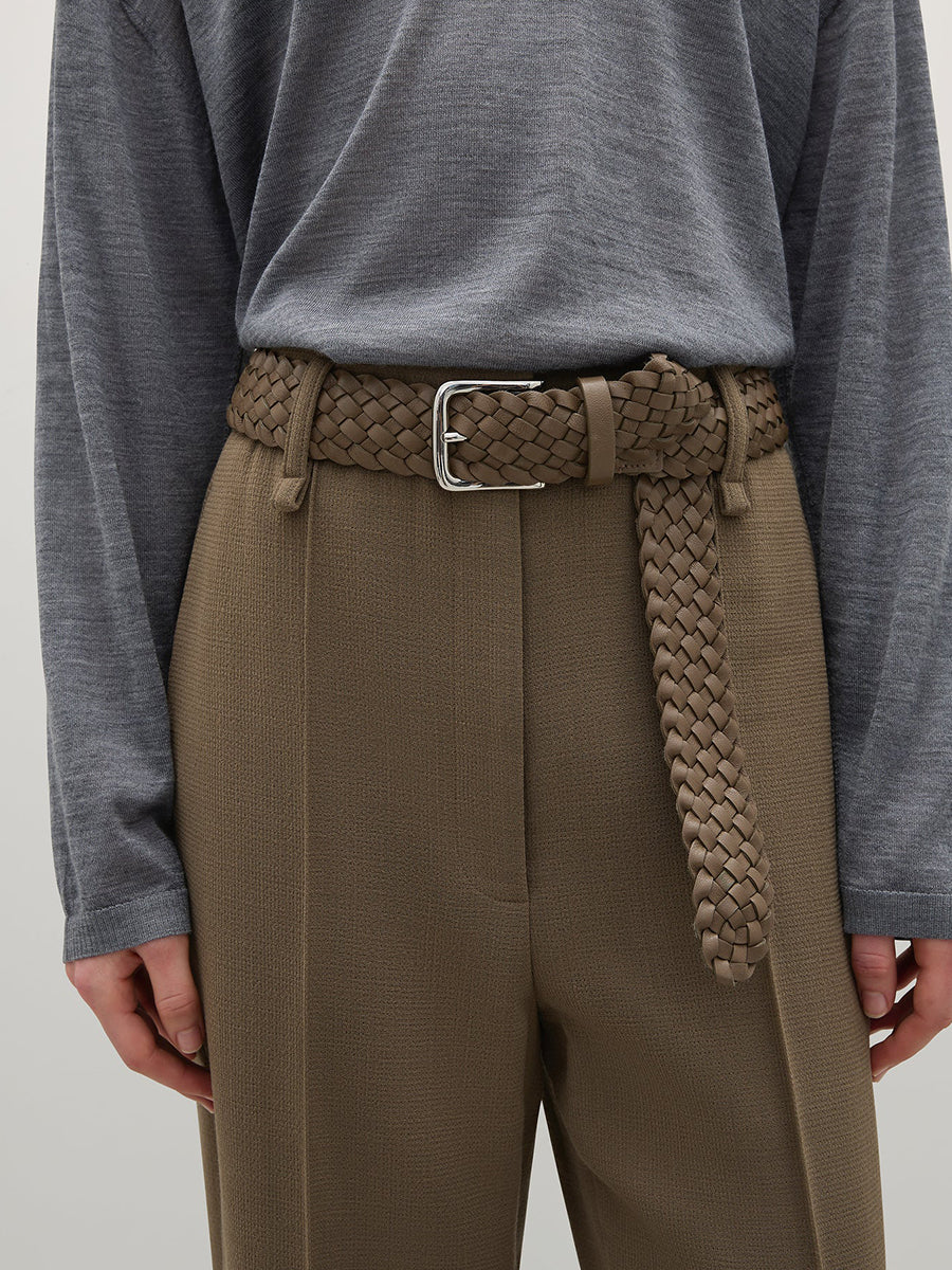 A.Emery The Kya Braided Belt in Sable